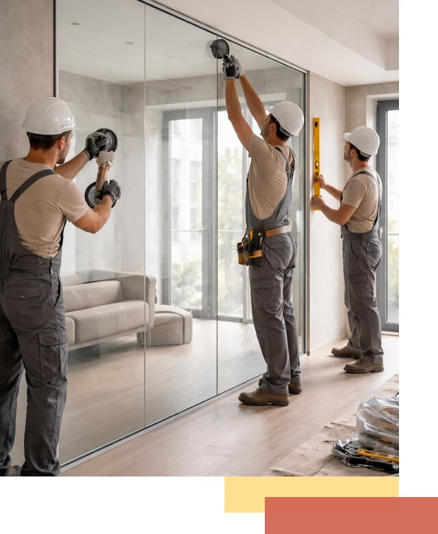 Перегородки из закаленного стекла в Видном для офисов и квартир