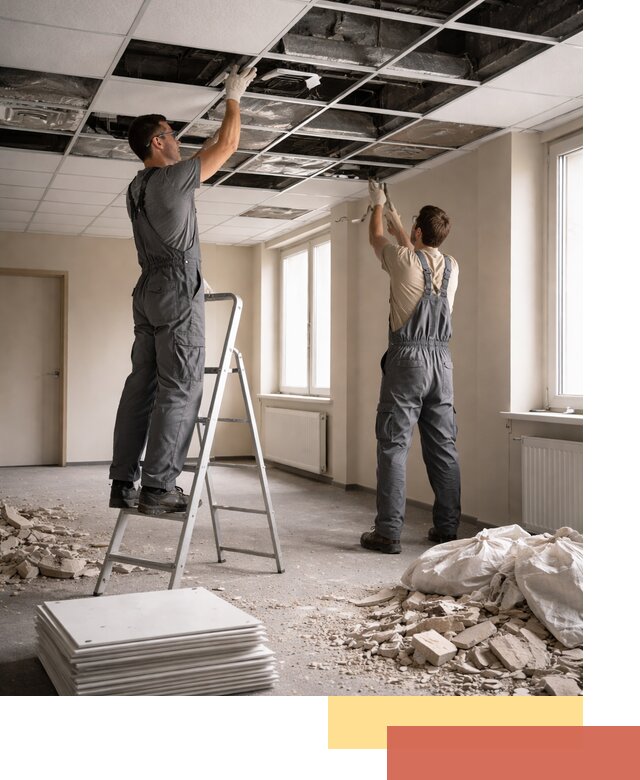 Демонтаж потолков Армстронг профессионально в Видном