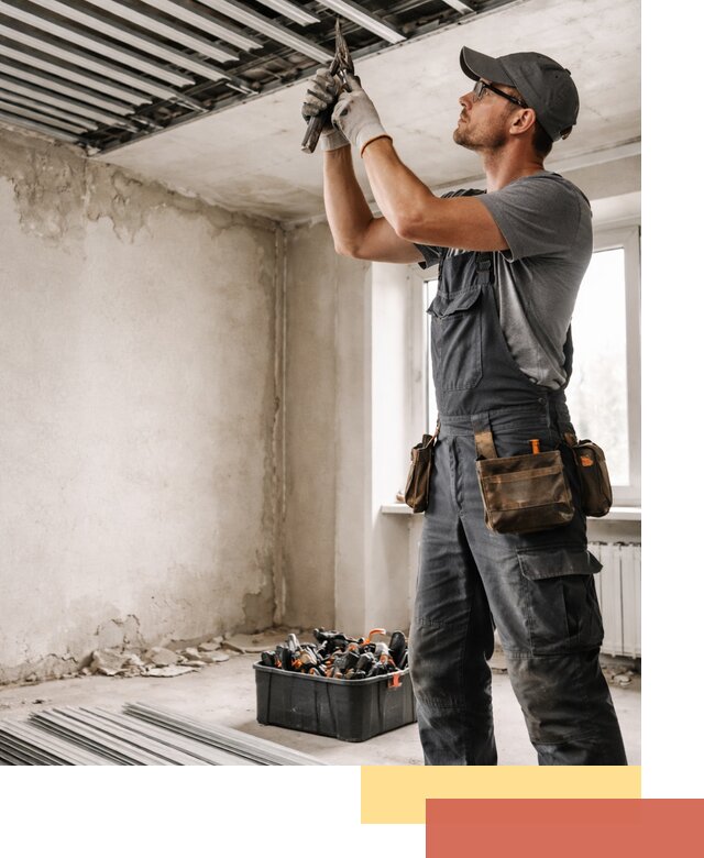 Демонтаж реечного потолка в Видном быстро и аккуратно