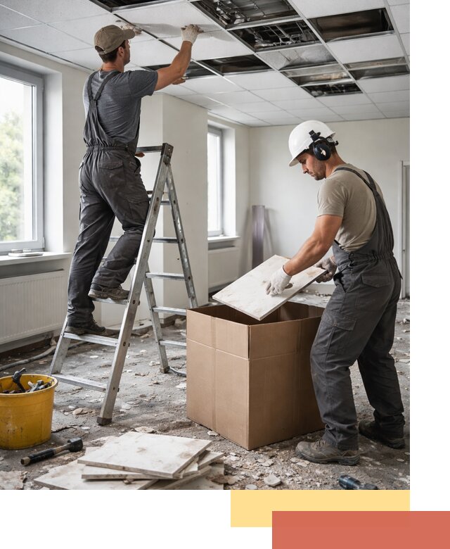 Демонтаж потолочной плитки в Видном быстро и аккуратно