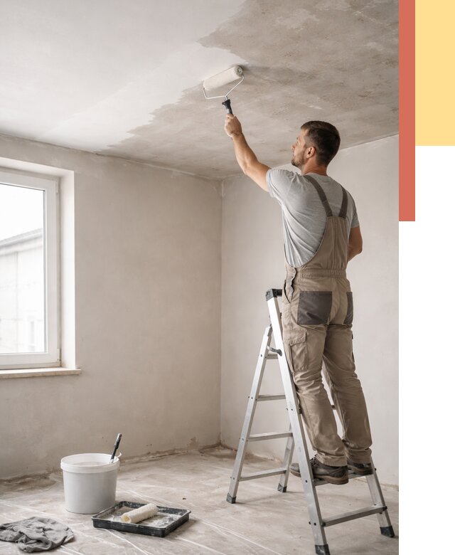 Грунтовка потолка в Видном от 2588 руб. — быстро и недорого | ОТДЕЛОЧНИК-Вдн