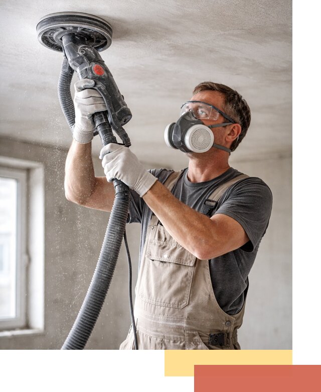 Шлифовка потолка в Видном — качественная подготовка под отделку