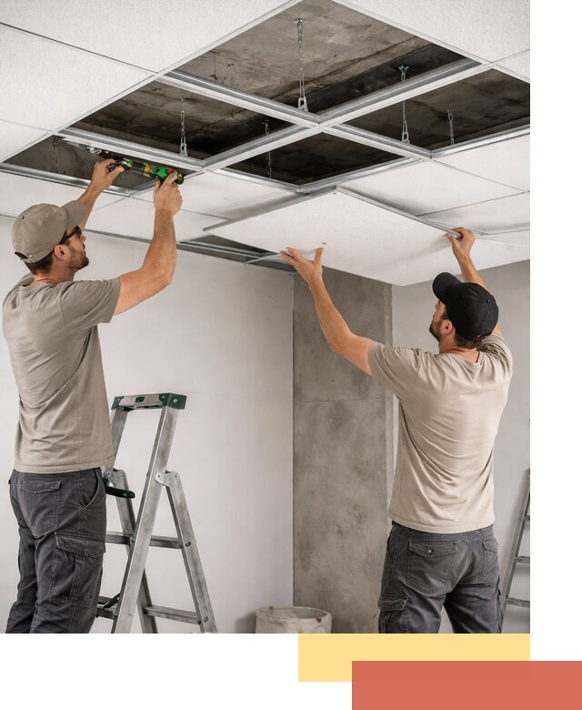 Монтаж потолка Армстронг под ключ в Видном