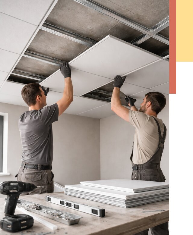 Монтаж кассетного потолка в Видном от 4658 руб/м2 — установка и сборка | ОТДЕЛОЧНИК-Вдн