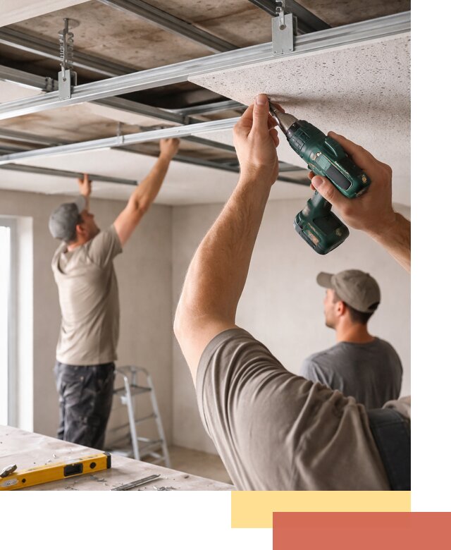 Монтаж акустического потолка в Видном под ключ