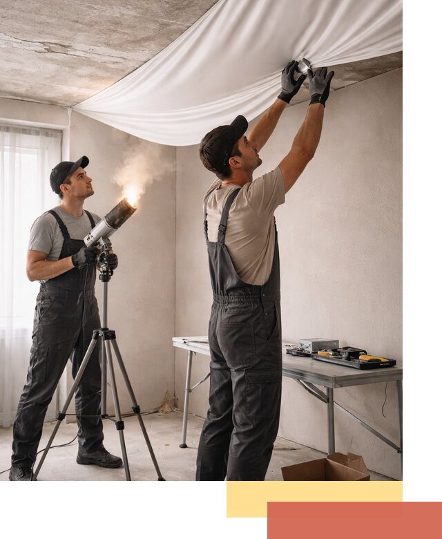 Установка натяжного потолка под ключ в Видном