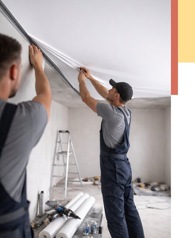 Монтаж матового натяжного потолка в Видном от 4658 руб./м² — быстро и недорого | ОТДЕЛОЧНИК-Вдн