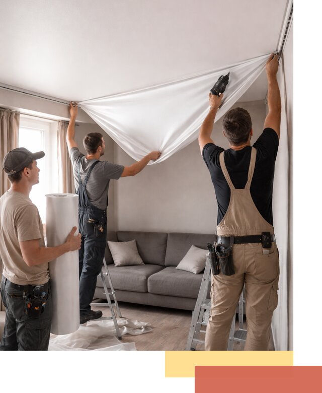 Монтаж сатинового натяжного потолка в Видном качественно и быстро