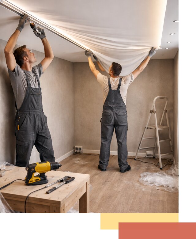 Монтаж натяжного потолка с подсветкой в Видном цена и сроки