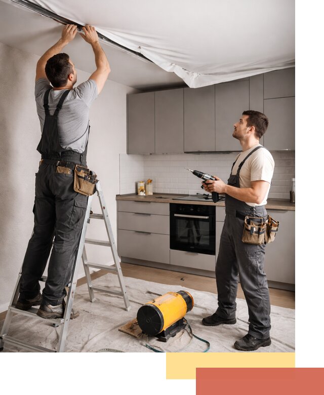 Монтаж натяжного потолка на кухне в Видном