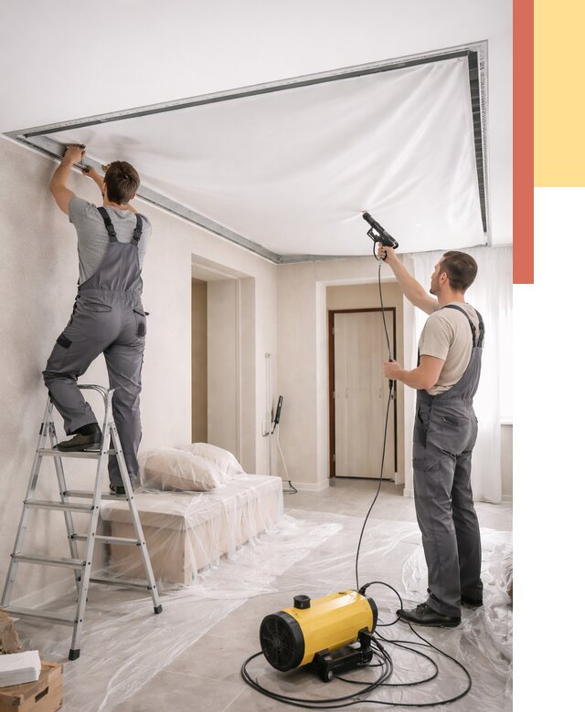 Монтаж натяжного потолка в прихожей в Видном от 2743 руб. под ключ | ОТДЕЛОЧНИК-Вдн