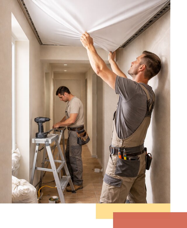 Монтаж натяжного потолка в прихожей в Видном