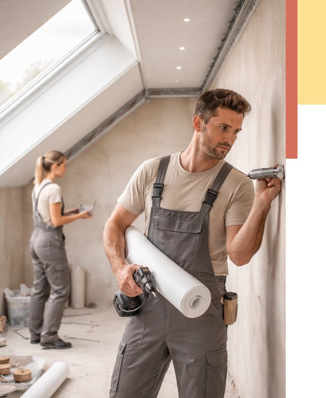 Монтаж натяжного потолка на мансарде в Видном от 3623 руб. | ОТДЕЛОЧНИК-Вдн