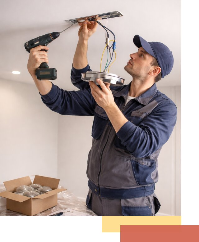 Установка люстры в натяжной потолок в Видном