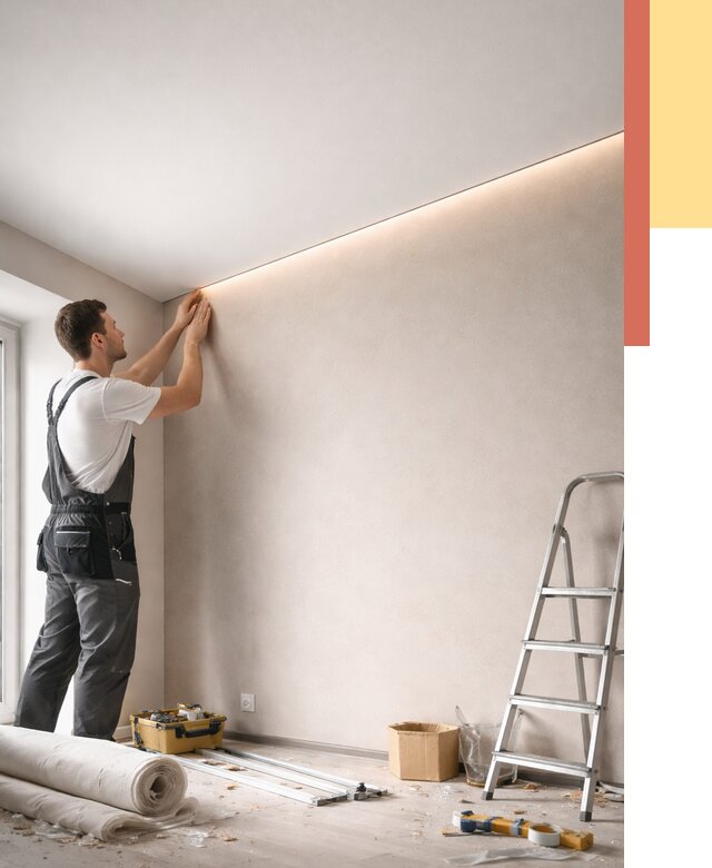 Теневые натяжные потолки в Видном от 8487 руб. под ключ | ОТДЕЛОЧНИК-Вдн