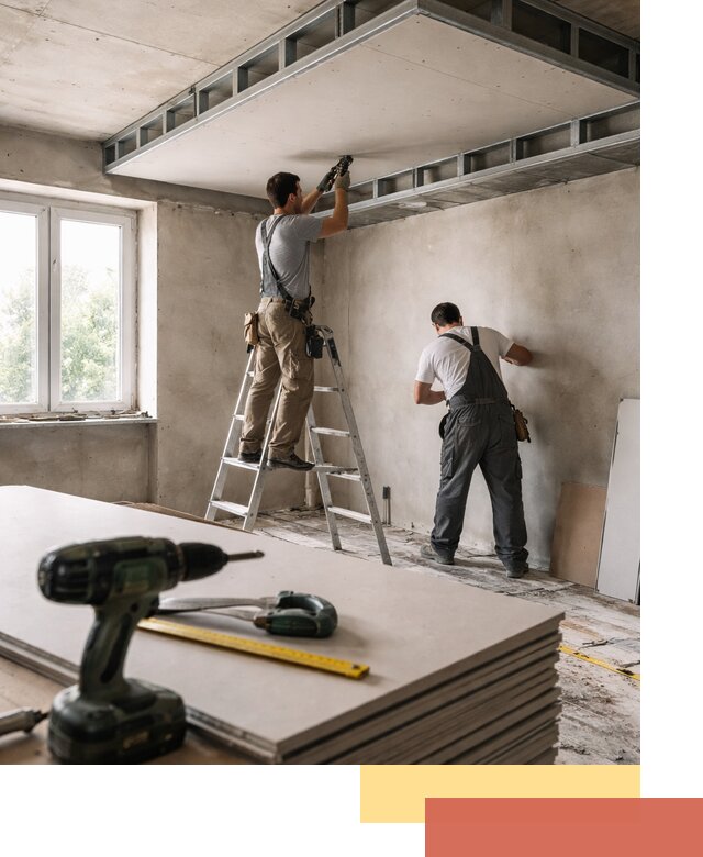 Двухуровневый потолок из гипсокартона в Видном