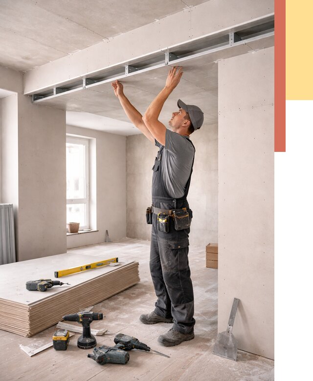 Потолок из гипсокартона с нишей в Видном от 1294 руб. под ключ | ОТДЕЛОЧНИК-Вдн