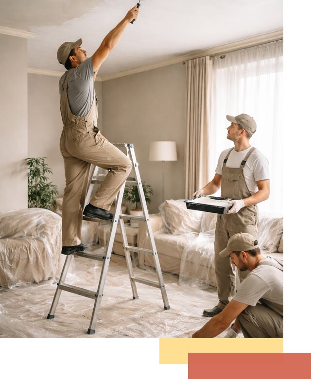 Покраска потолков акриловой краской в Видном качественно и быстро