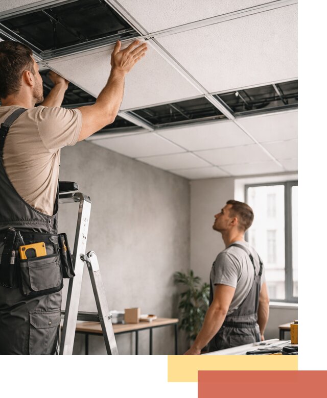 Монтаж потолочной плитки в Видном качественно и в срок