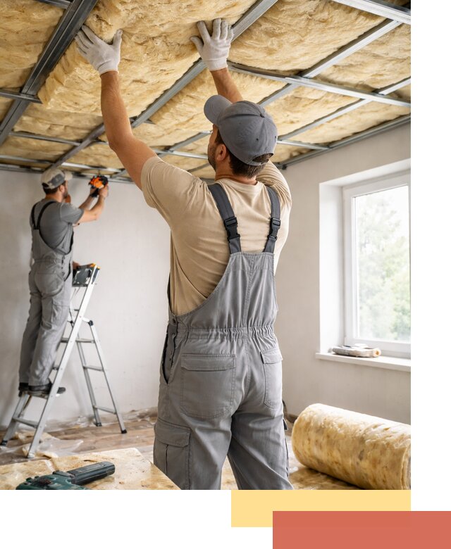 Утепление потолка под ключ в Видном качественно и быстро