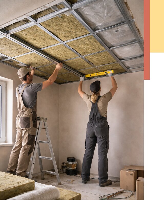 Шумоизоляция потолка в Видном от 1294 руб. под ключ — услуги ОТДЕЛОЧНИК-Вдн