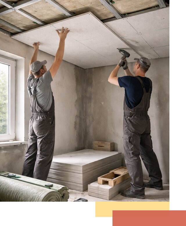 Шумоизоляция потолка панелями ЗИПС в Видном